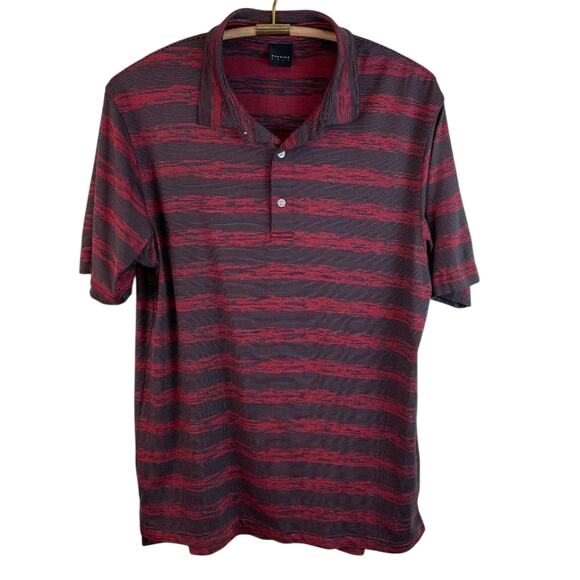 Dunning Golf Stripe Polo Shirt Size Large - Picture 1 of 8